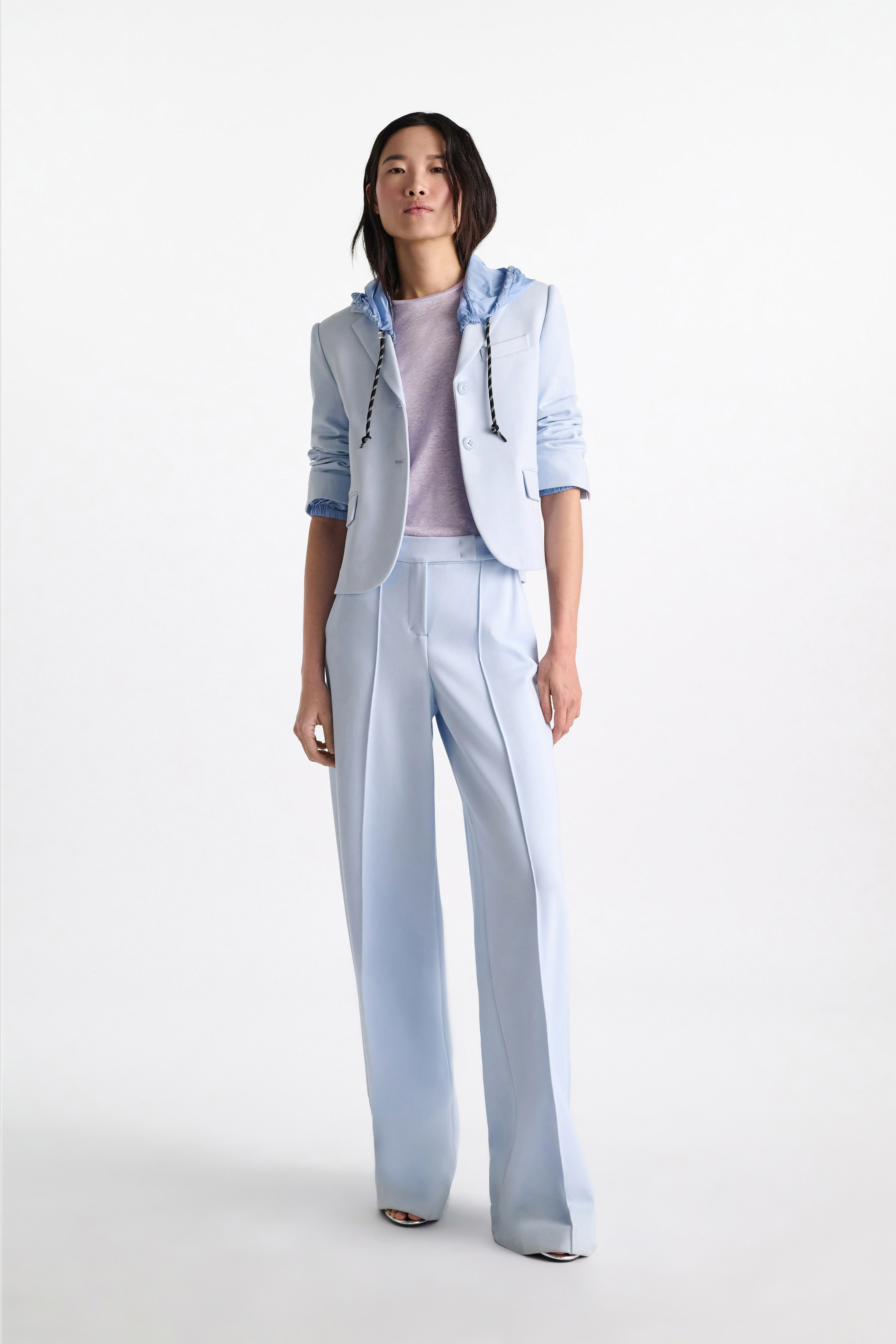 Dorothee Schumacher Styling Piece mit Kapuze und Arm-Cover icy sky